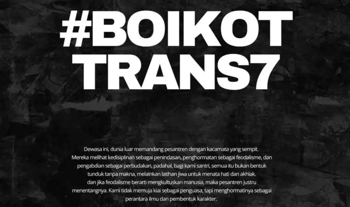 boikot trans7 karena apa
