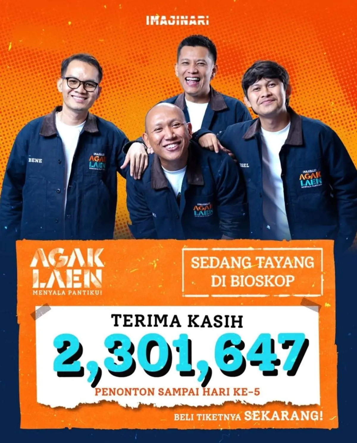 Film Agak Laen Menyala Pantiku Berhasil Tembus 2,3 Juta Penonton dalam 5 Hari