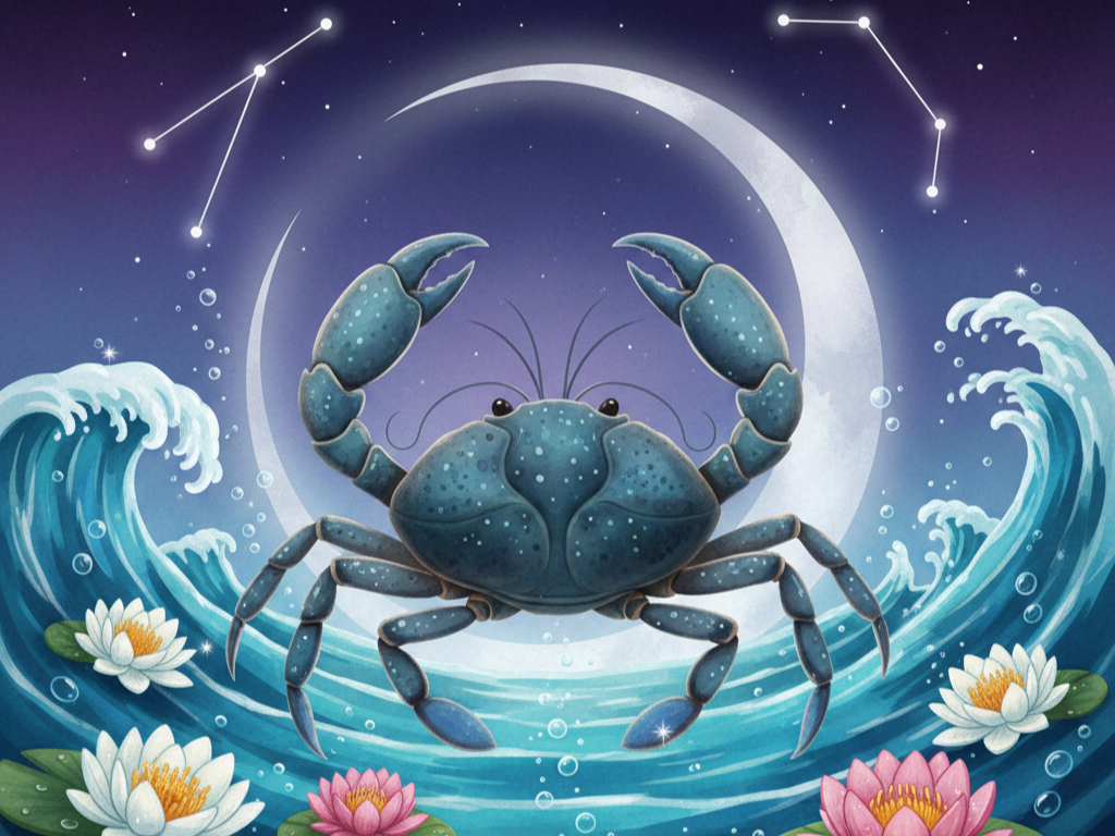 Ilustrasi Zodiak Cancer. Foto: Gemini AI - mimbarjumat.com