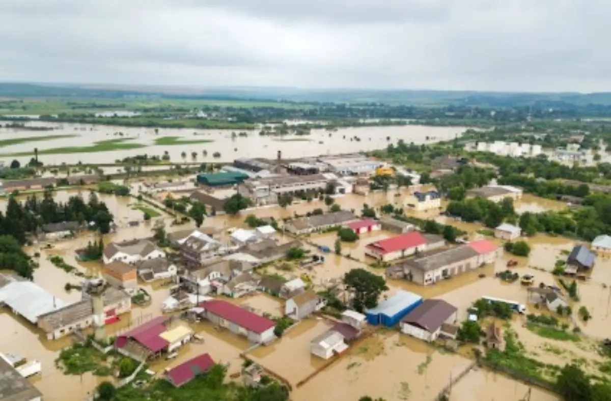 Ilustrasi terjadinya bencana banjir.