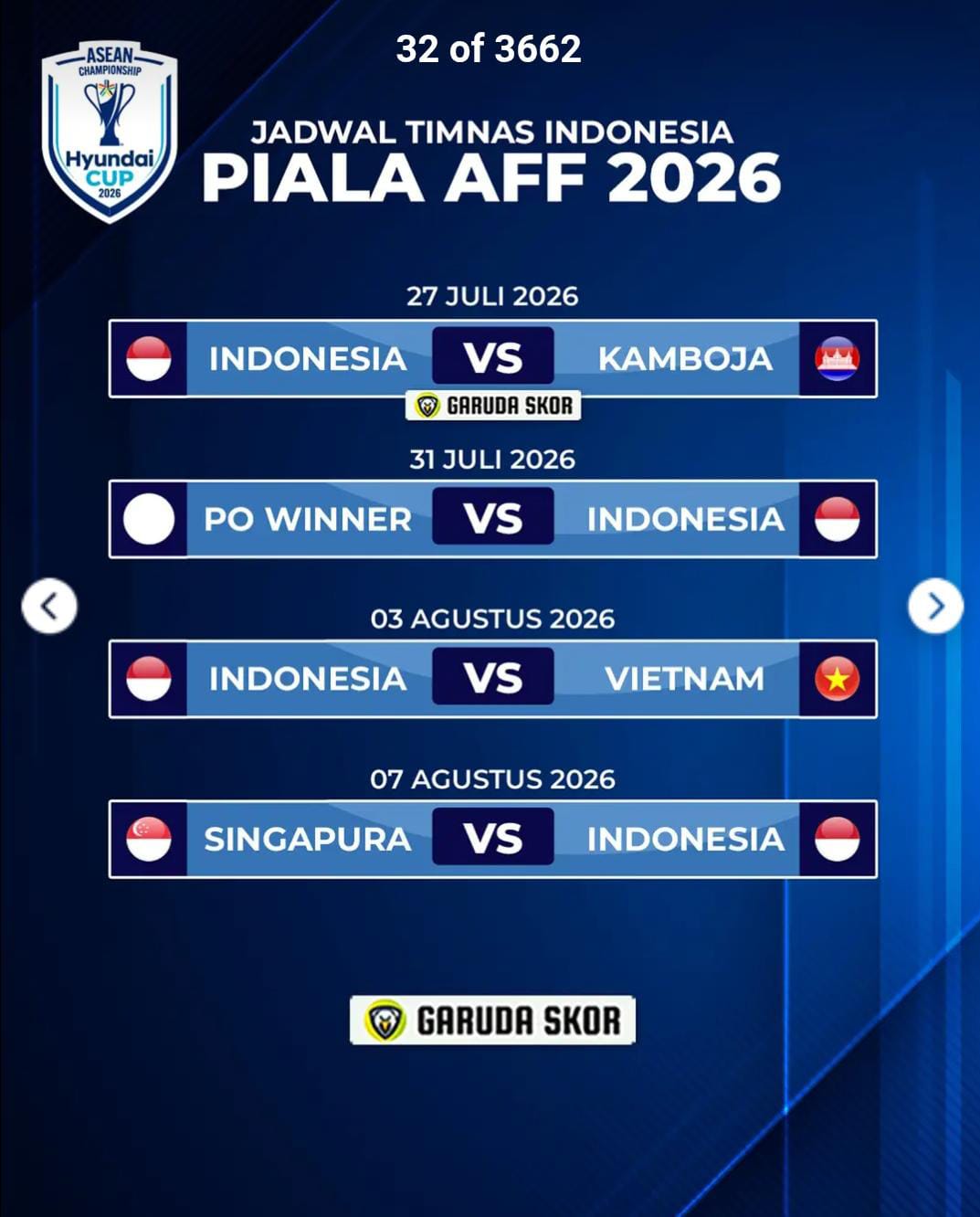 Jadwal Piala AFF 2026
