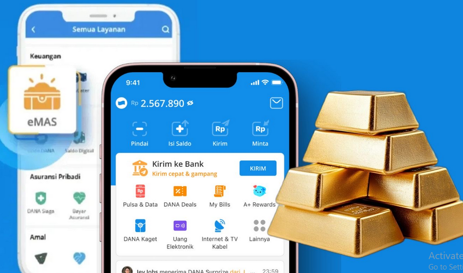 Investasi Emas di DANA, Praktis dari Genggaman dan Cocok untuk Pemula. Foto: Ist - mimbarjumat.com
