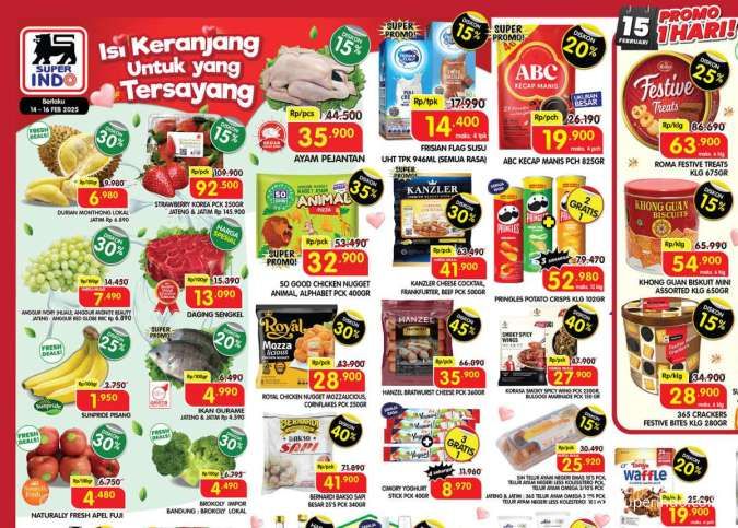 Katalog Promo JSM Weekend terbaru dari Superindo menawarkan banyak diskon menarik untuk minggu ini. Promo ini berasal dari jaringan supermarket Superindo, yang memiliki logo singa. Seperti swalayan lain, Superindo secara teratur mengadakan promo akhir pekan JSM, yang berlangsung selama tiga hari, Jumat, Sabtu, dan Minggu. Foto: lifestyle.kontan.co.id - mimbarjumat.com