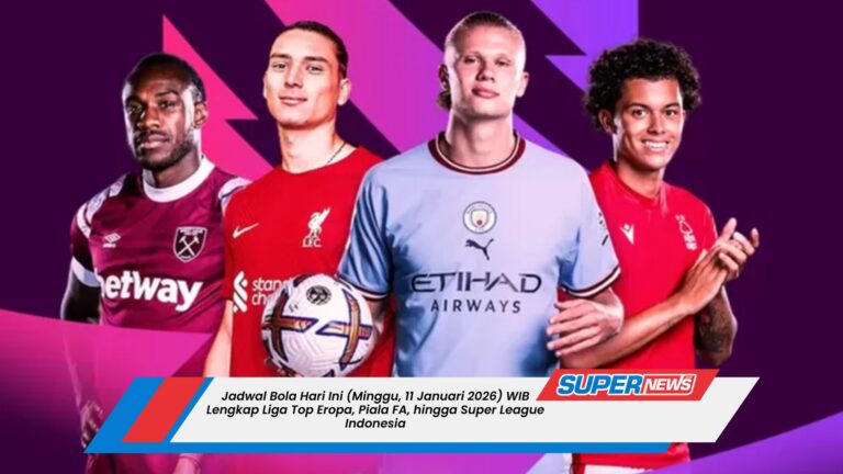 Penjadwalan pertandingan Premier League pekan ke-28, yang akan berlangsung dari 28 Februari hingga 2 Maret 2026, akan kembali membuat pencinta sepak bola Inggris di tanah air terpikat. Foto: supernews.co_.id - mimbarjumat.com