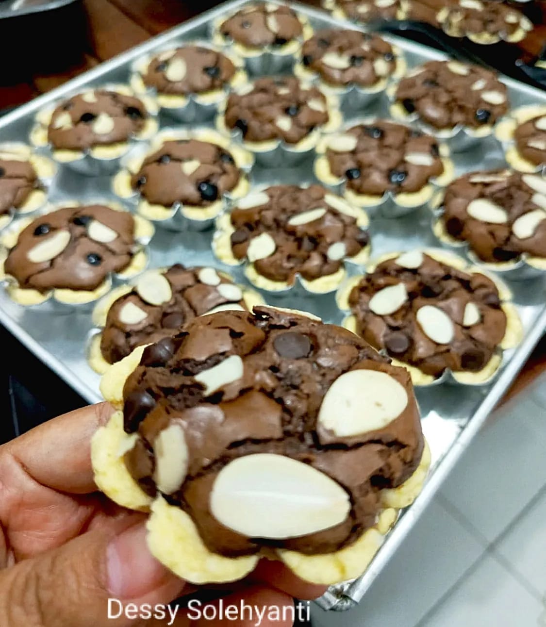 resep mini pie brownie